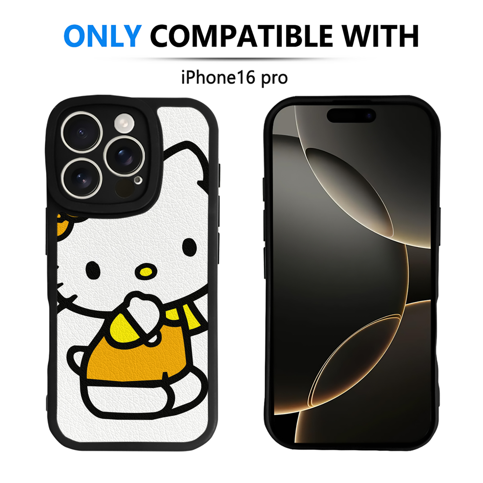 （画像用） Hello Kitty ハローキティ 【iPhone 16シリーズ対応】シリコンスマホケース（レザー調） 材質：シリコン